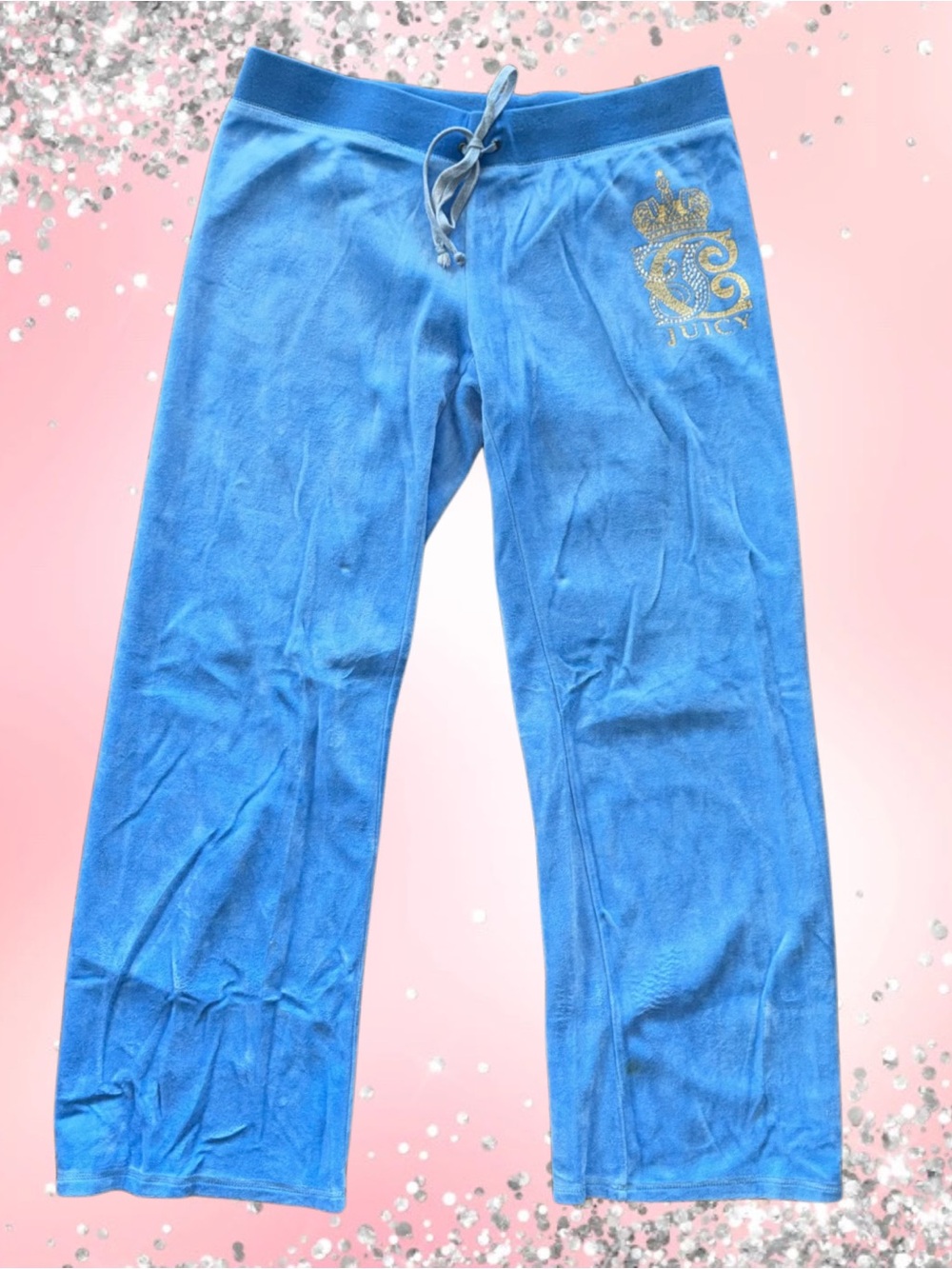 Juicy Couture Sky Blue Velour Zip Hoodie & Joggers - Picture 11 of 14